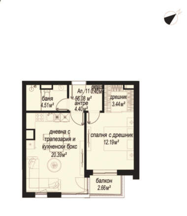 Vânzare - Apartament în Zona B-18,  Sofia
