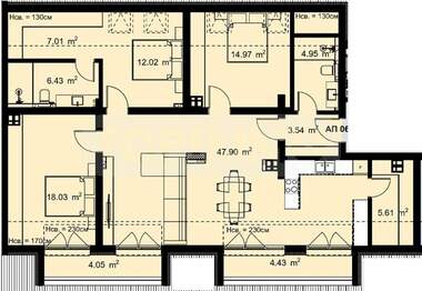 Vânzare - Apartament în Vinița,  Varna