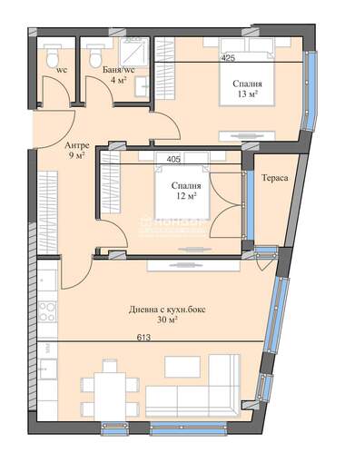 Satış - Apartman olarak Karşiaka,  Plovdiv