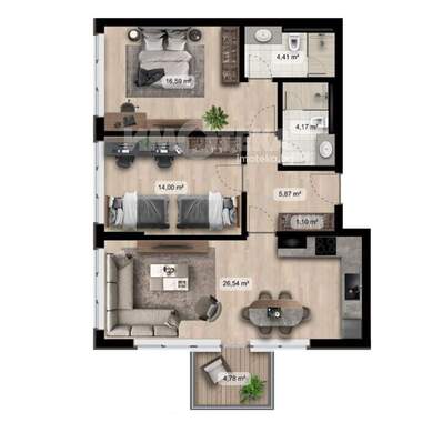 For sale - Apartment in Poligona,  Sofia