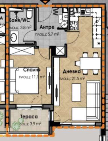 Satış - Apartman olarak Malinova Dolina,  Sofia