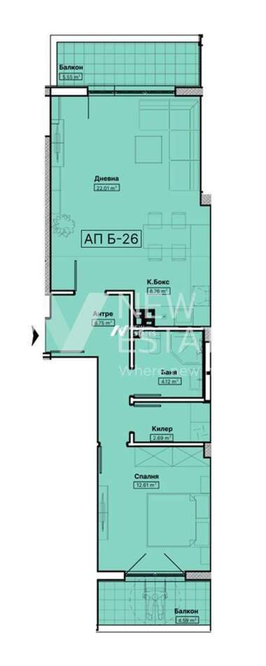 Vânzare - Apartament în Băkston,  Sofia