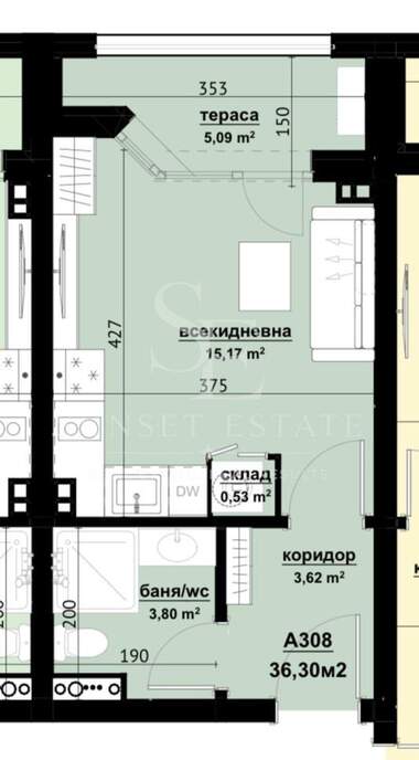For sale - Apartment in Horizont,  Burgas