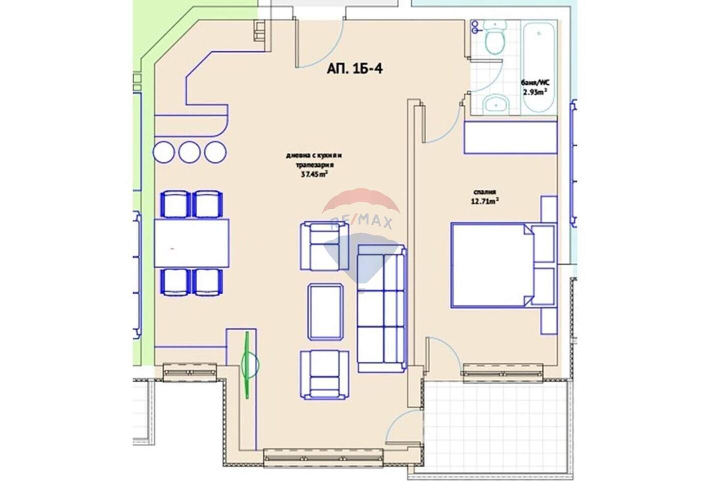 Cu două camere Apartament în Vinița, Varna – fotografia 4