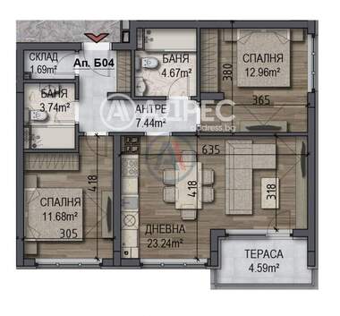 Verkauf - Wohnung in Owtscha Kupel,  Sovia
