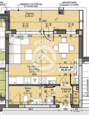 For sale - Apartment in Ostromila,  Plovdiv