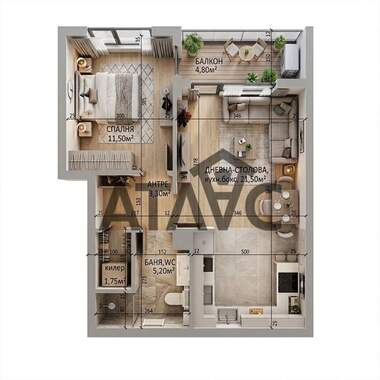 Satış - Apartman olarak Trakia,  Plovdiv