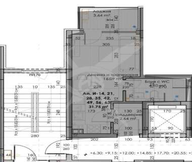 For sale - Apartment in Iujen,  Plovdiv