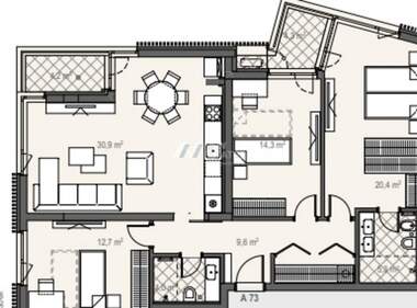 Satış - Apartman olarak Manastirski livadi-Zapad,  Sofia