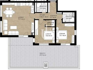 Vânzare - Apartament în Drujba-2,  Sofia
