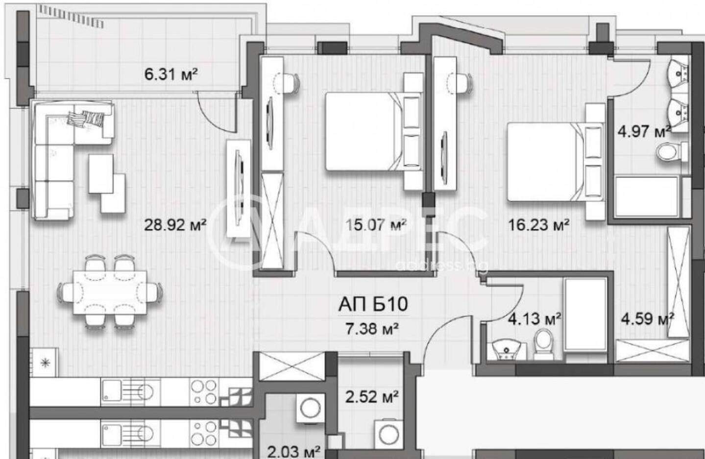 Üç odalı Apartman olarak Krastova vada, Sofia – fotoğraf 4
