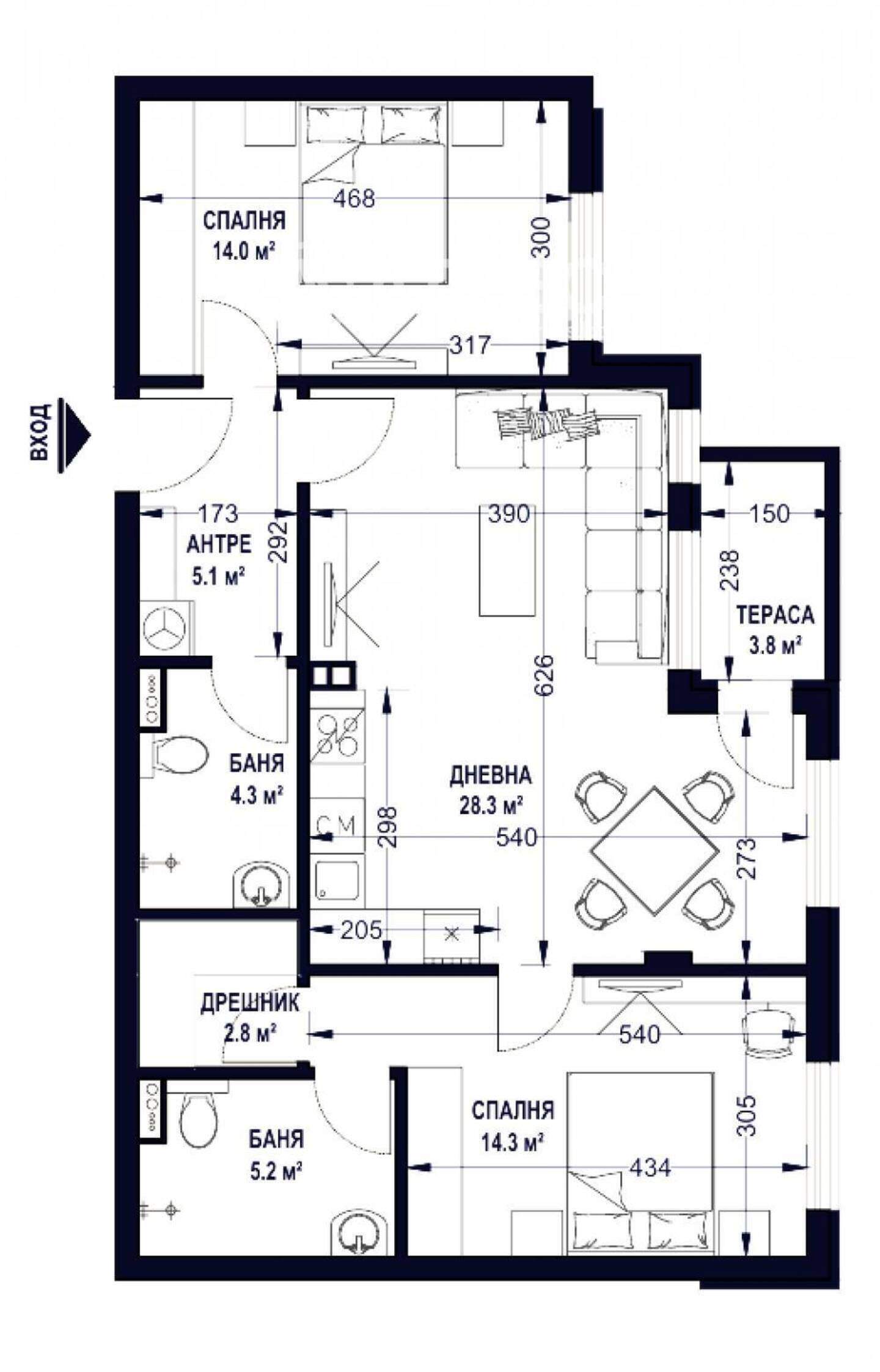 2 bedroom Apartment in Center, Sofia – photo 5