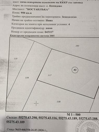 For sale - Agricultural land in Pamidovo,  Pazardjik