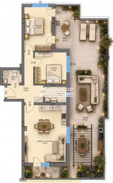 Vânzare - Apartament în Kărșiaka,  Plovdiv
