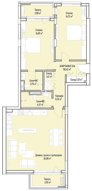 For sale - Apartment in Mladost-4,  Sofia