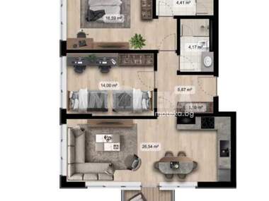 For sale - Apartment in Poligona,  Sofia