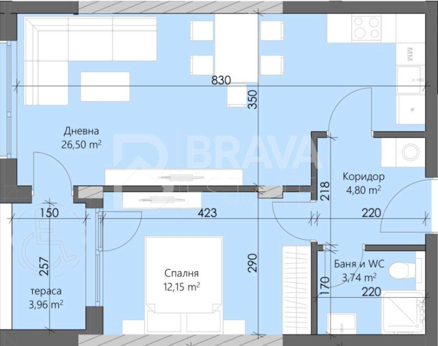 Zweizimmer Wohnung in Karschiaka, Plovdiv – Foto 7