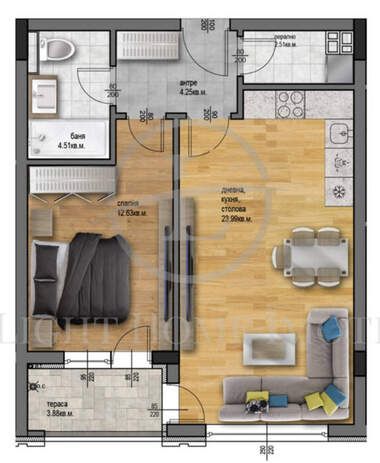 Satış - Apartman olarak Ostromila,  Plovdiv