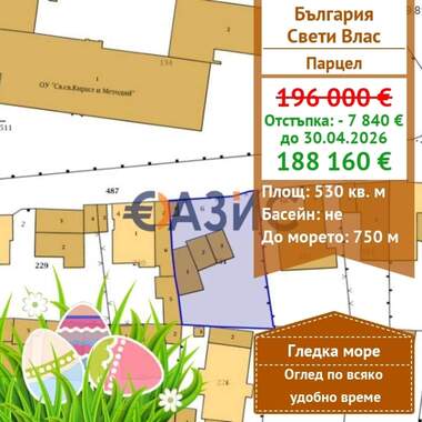 Πώληση - Οικόπεδο για κατασκευή σε Свети Влас,  Бургас
