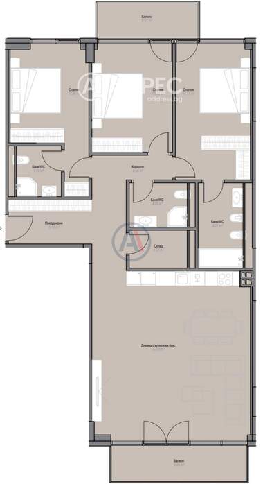 Satış - Apartman olarak Oborishte,  Sofia