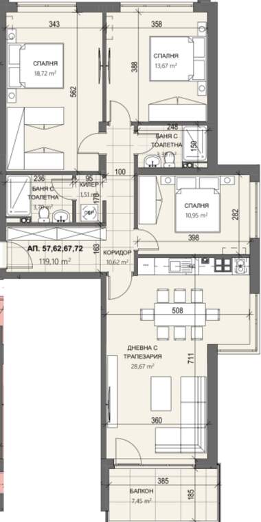 Satış - Apartman olarak Samara-3,  Stara Zagora