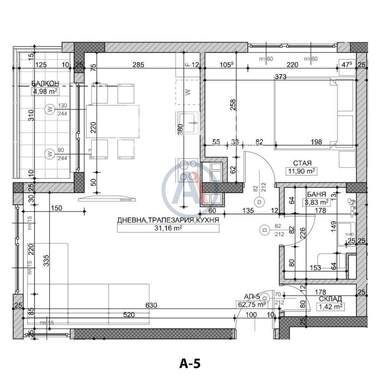 For sale - Apartment in V.Z. Amerikanski kolej,  Sofia