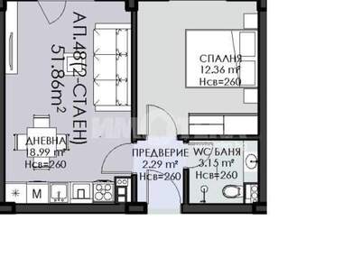Verkauf - Wohnung in Owtscha Kupel,  Sovia