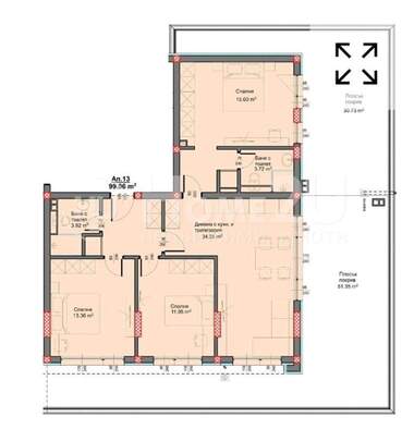 Verkauf - Wohnung in Wazrajdane 3,  Warna