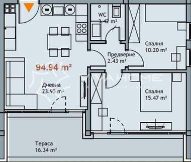 Satış - Apartman olarak k.k. Çayka,  Varna