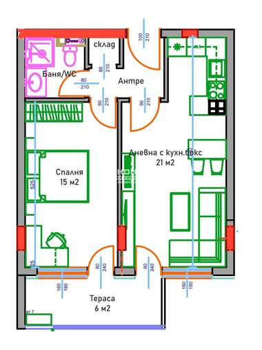 For sale - Apartment in Karshiaka,  Plovdiv