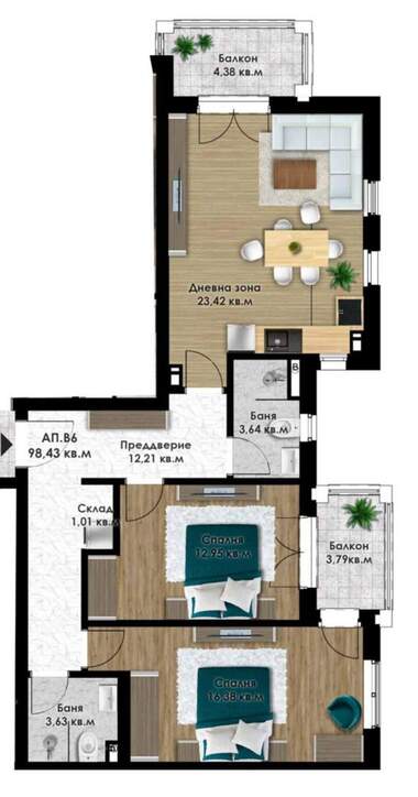 Verkauf - Wohnung in Komatewsko schose,  Plowdiw
