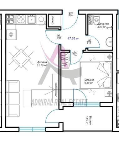 For sale - Apartment in Vazrajdane 3,  Varna