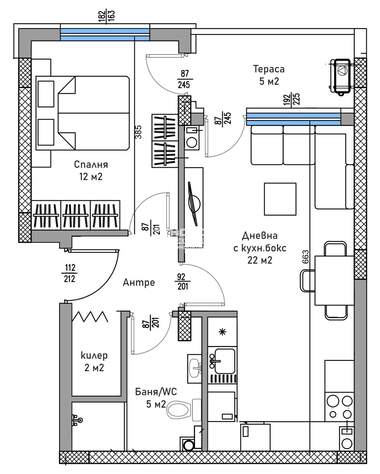 Satış - Apartman olarak Trakia,  Plovdiv