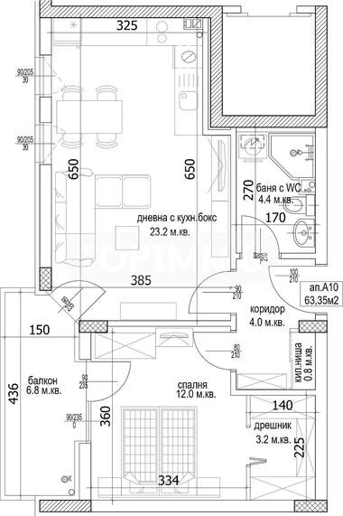 Vânzare - Apartament în Kaîsieva gradina,  Varna