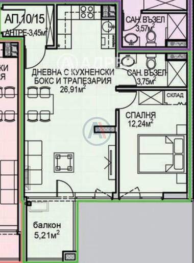 Satış - Apartman olarak Obelia 2,  Sofia