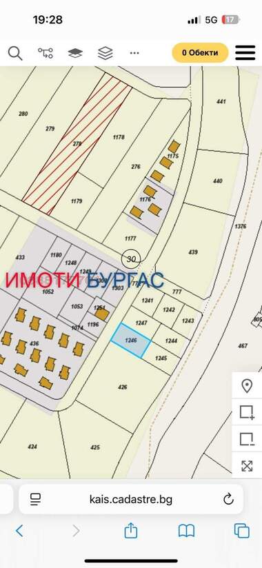 Продажа - Участок под строительство в Крайморие,  Бургас