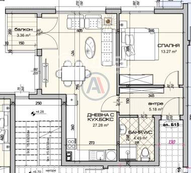 Vânzare - Apartament în Vinița,  Varna