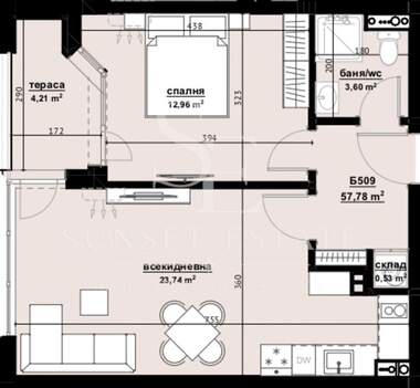 For sale - Apartment in Horizont,  Burgas