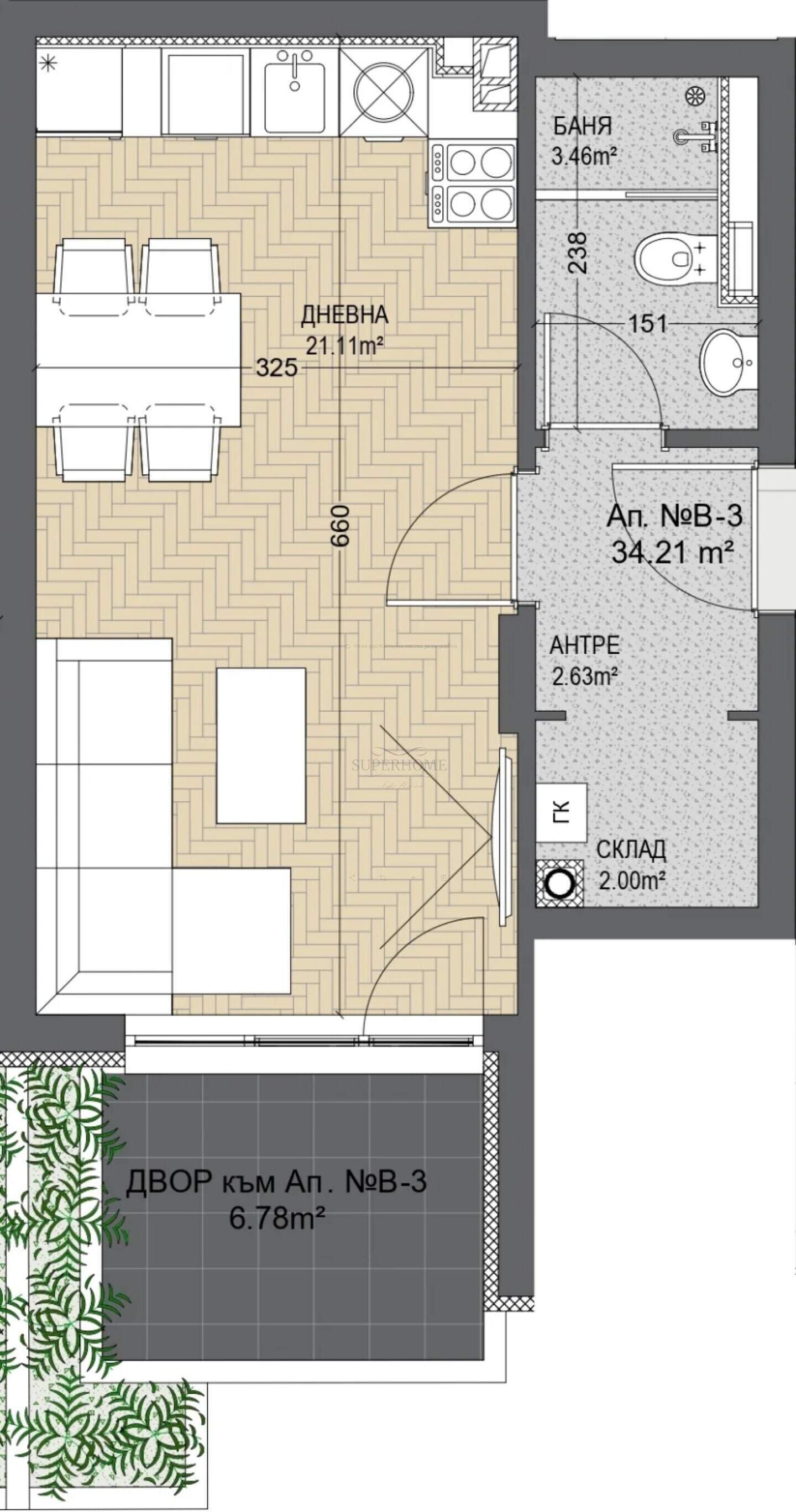 Tek odalı Apartman olarak Manastirski livadi-Iztok, Sofia – fotoğraf 10