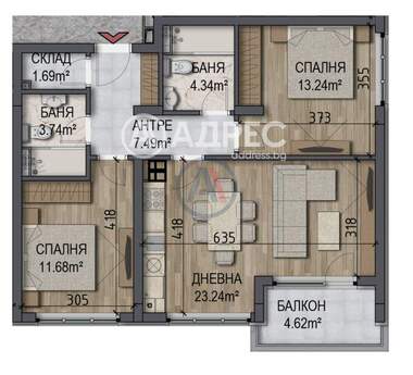 Verkauf - Wohnung in Owtscha Kupel,  Sovia
