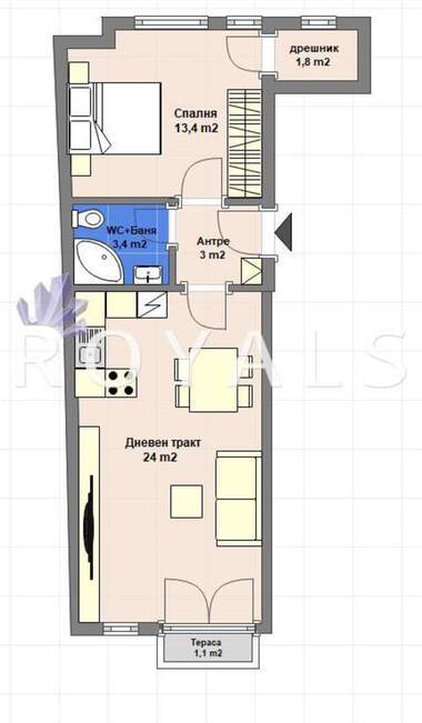 Verkauf - Wohnung in Zimno kino Trakia,  Warna