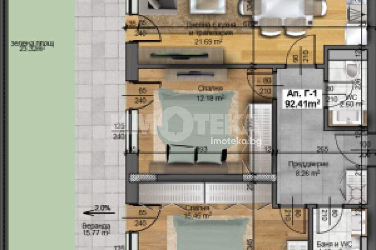 Üç odalı Apartman olarak Hristo Smirnenski, Plovdiv – fotoğraf 4