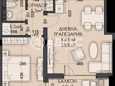 Vânzare - Apartament în Vinița,  Varna
