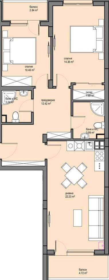 Vânzare - Apartament în Krasna poliana-1,  Sofia
