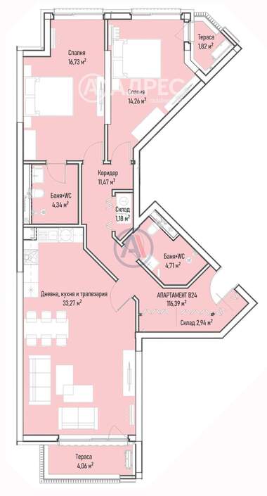 Verkauf - Wohnung in Mladost-4,  Sovia