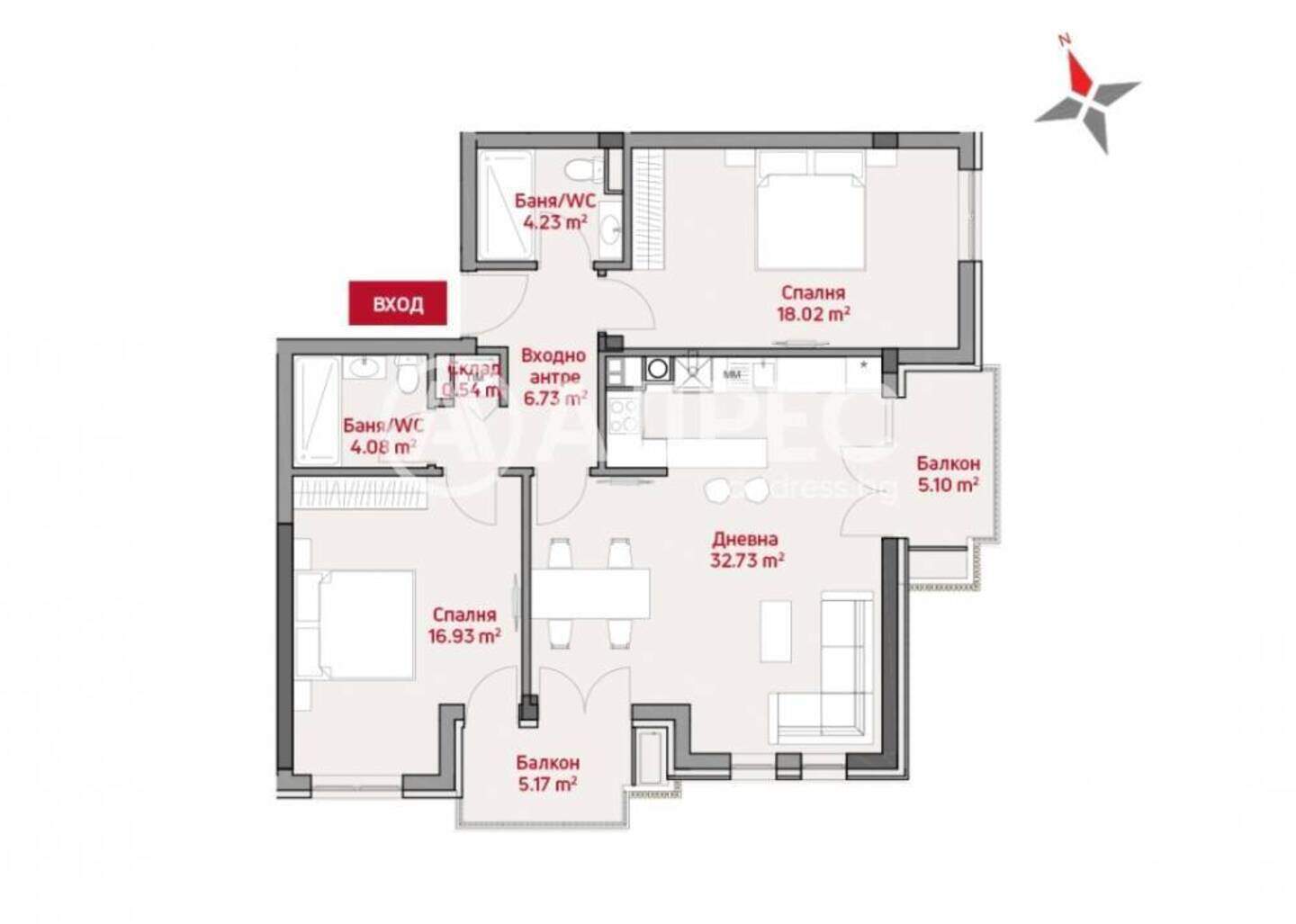 Üç odalı Apartman olarak Manastirski livadi-Iztok, Sofia – fotoğraf 4