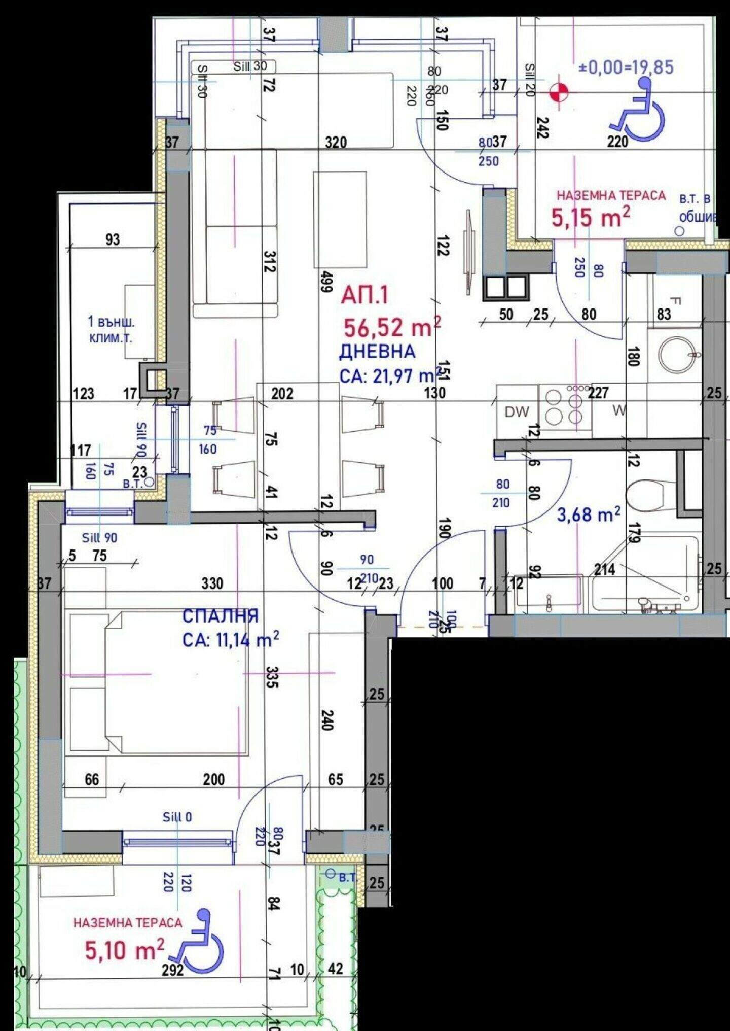 Zweizimmer Wohnung in Kraymorie, Burgas – Foto 2