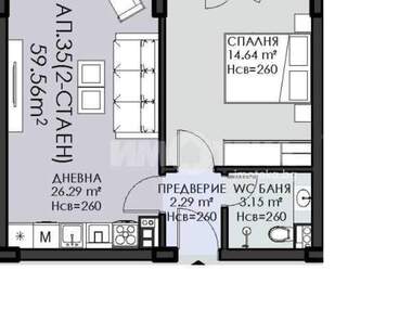 Verkauf - Wohnung in Owtscha Kupel,  Sovia