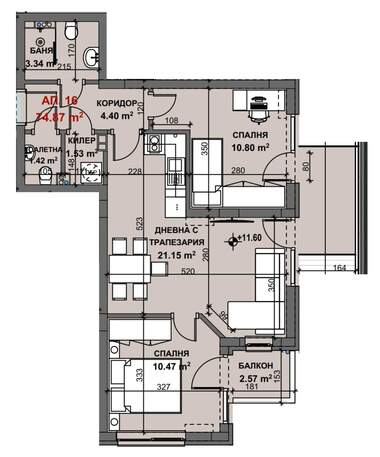 For sale - Apartment in Aiazmoto,  Stara Zagora