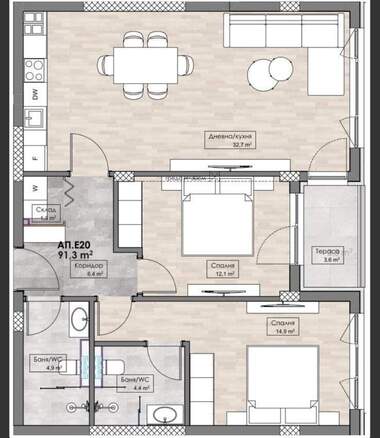 Satış - Apartman olarak Karşiaka,  Plovdiv